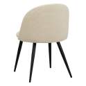 Silla Comedor Tapizada Beige Estilo Actual Serie Egina