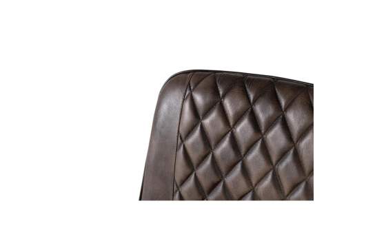 Silla Comedor Tapizada en Piel Gris Ceniza - Serie Colmar