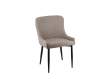 Silla Comedor Tapizada en Topo Patas Acero Negro Aorla