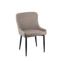 Silla Comedor Tapizada en Topo Patas Acero Negro Aorla Silla Comedor Tapizada en Topo Patas Acero Negro Aorla
