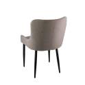 Silla Comedor Tapizada en Topo Patas Acero Negro Aorla Silla Comedor Tapizada en Topo Patas Acero Negro Aorla