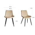 Silla Comedor Tapizada Terciopelo Estilo Actual Serie Orani