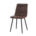 Silla Comedor Tela Desgastada Marron Estilo Contemporaneo Airaco