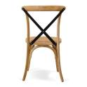 Silla Cruces Apilable en Olmo Color Roble serie Duna