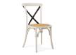 Silla Cruces Apilable Olmo Color Blanco Asiento Ratan Duna