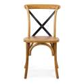 Silla Cruces Apilable Olmo Color Roble Asiento Madera Duna