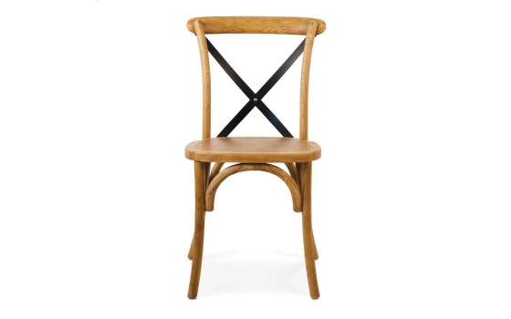 Silla Cruces Apilable Olmo Color Roble Asiento Madera Duna