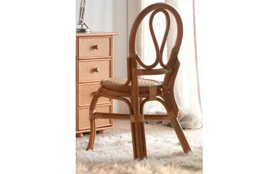 Silla de Bambu Rattan Natural en Colores