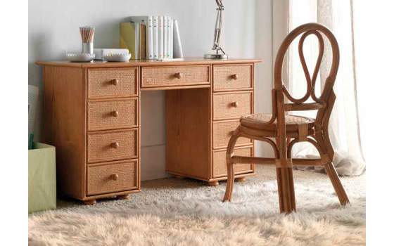 Silla de Bambu Rattan Natural en Colores