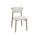 Silla de Diseño Actual Tapizada Chenilla Beige Serie Agoult