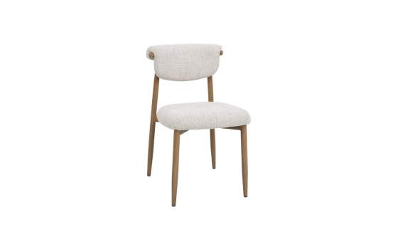 Silla de Diseño Actual Tapizada Chenilla Beige Serie Agoult