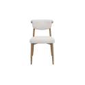 Silla de Diseño Actual Tapizada Chenilla Beige Serie Agoult