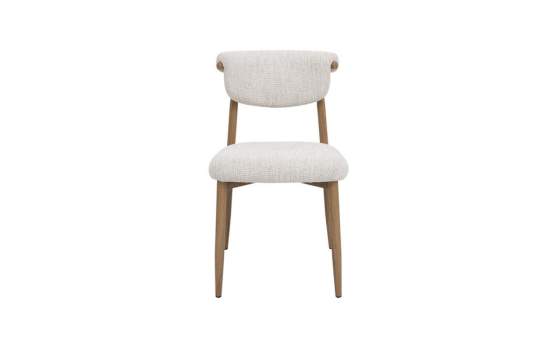 Silla de Diseño Actual Tapizada Chenilla Beige Serie Agoult