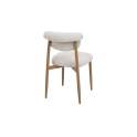 Silla de Diseño Actual Tapizada Chenilla Beige Serie Agoult
