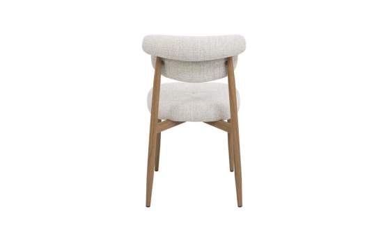 Silla de Diseño Actual Tapizada Chenilla Beige Serie Agoult