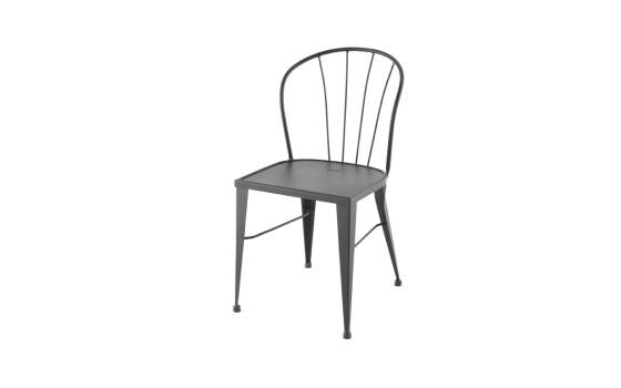 Silla de Forja Curvada y Chapa de Acero Industrial  Serie Arcart