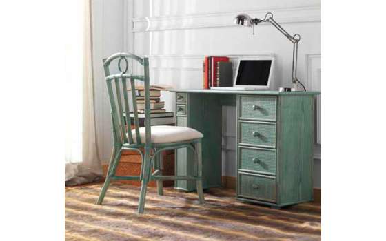 Silla de Rattan Asiento Tapizado