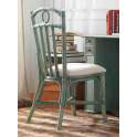 Silla de Rattan Asiento Tapizado