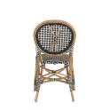 Silla Decoracion Exterior Bistro Rattan y Negro Serie Alnehan