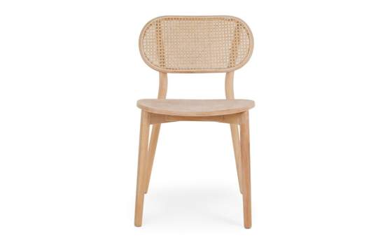 Silla Diseño Actual Madera Rejilla Ratan serie Elssa