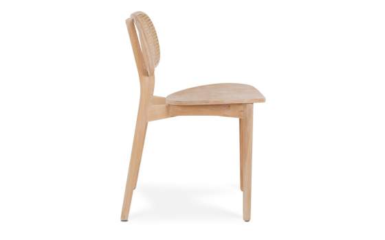 Silla Diseño Actual Madera Rejilla Ratan serie Elssa