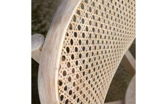 Silla Diseño Actual Madera Rejilla Ratan serie Elssa