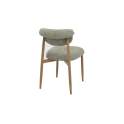 Silla Diseño Actual Tapizada Chenilla Verde Serie Agoult
