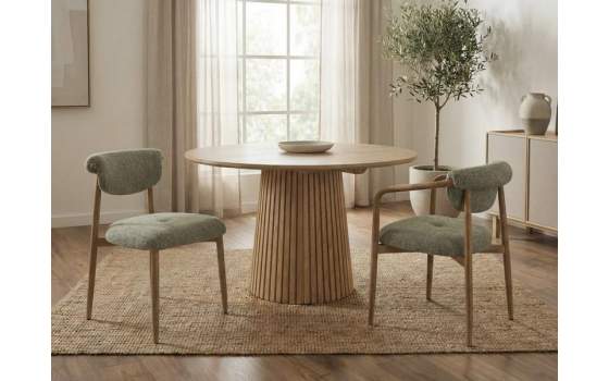 Silla Diseño Actual Tapizada Chenilla Verde Serie Agoult