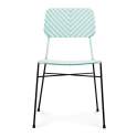 Silla Diseño Hosteleria Metal Tejido Sintetico Turquesa Aitana
