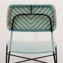 Silla Diseño Hosteleria Metal Tejido Sintetico Turquesa Aitana