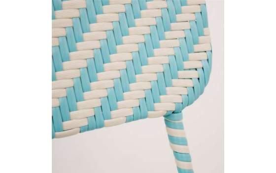 Silla Diseño Hosteleria Metal Tejido Sintetico Turquesa Aitana