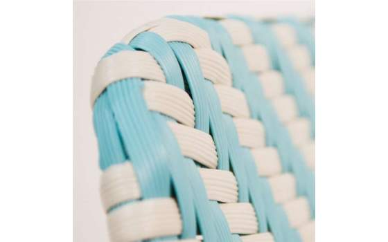 Silla Diseño Hosteleria Metal Tejido Sintetico Turquesa Aitana