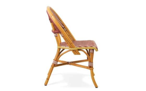 Silla Diseño Hosteleria Ratan Tejido Sintetico Burdeos Aitana Silla Diseño Hosteleria Ratan Tejido Sintetico Burdeos Aitana