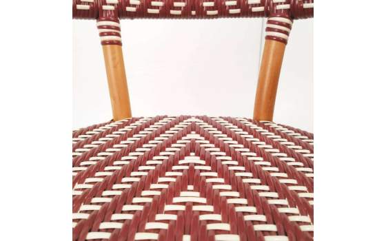 Silla Diseño Hosteleria Ratan Tejido Sintetico Burdeos Aitana Silla Diseño Hosteleria Ratan Tejido Sintetico Burdeos Aitana
