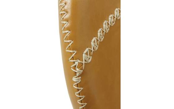 Silla Diseño Tapizada Mostaza Patas Metalicas Ariagar