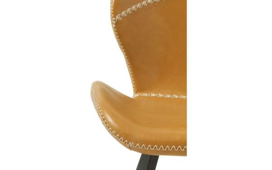 Silla Diseño Tapizada Mostaza Patas Metalicas Ariagar