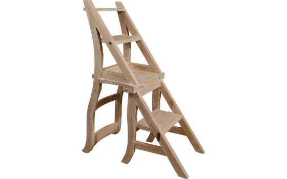 Silla Escalera Blanco Patinado Serie Elisean