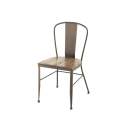 Silla Forja Asiento Madera Curva Serie Ahujar