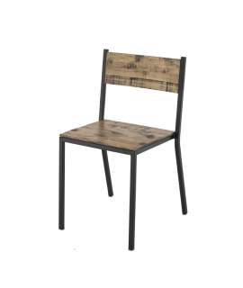 Silla Forja Asiento y Respaldo Madera Clásica Serie Ahujar