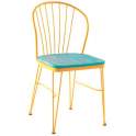 Silla Forja Barrotes Asiento Madera Serie Ahujar