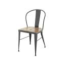 Silla Forja con Angulo Asiento Madera Serie Ahujar