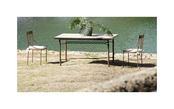 Silla Forja Jardin Marsella con Cojin