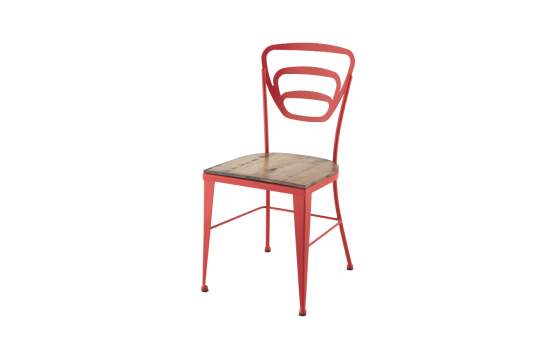 Silla Forja Nube Asiento Madera Serie Ahujar