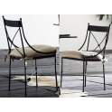 Silla Forja Jardin Paris  con Cojin