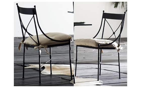 Silla Forja Jardin Paris  con Cojin