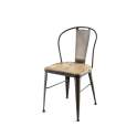 Silla Forja Ranura Asiento Madera Serie Ahujar