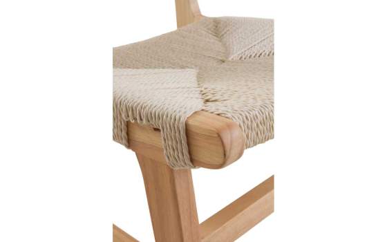 Silla Madera Con Asiento Respaldo Trenzado Cuerda Hevea