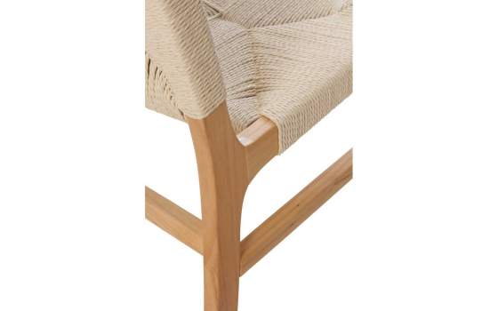 Silla Madera Con Asiento Respaldo Trenzado Cuerda Hevea