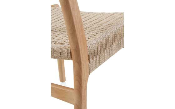 Silla Madera Con Asiento Respaldo Trenzado Cuerda Hevea