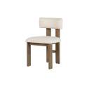 Silla Madera Fresno Natural Asiento Respaldo Tapizado Adiston